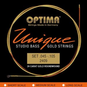 Optima 24 K Gold Plated 'Unique Series' Studio Bass Strings .045 - .105